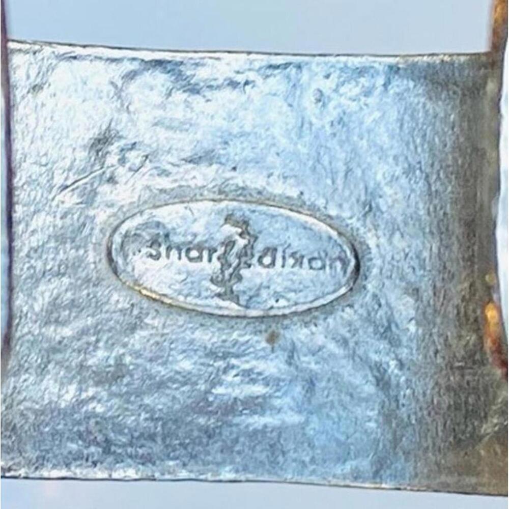 Shari Dixon Pressed Flower Orange Cuff Bracelet - Picture 5 of 9